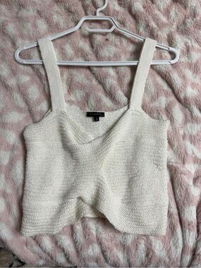 Dynamite Cream Knit Cropped Camisole